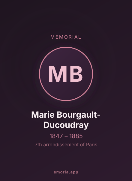 Memorial portrait of Marie Bourgault-Ducoudray