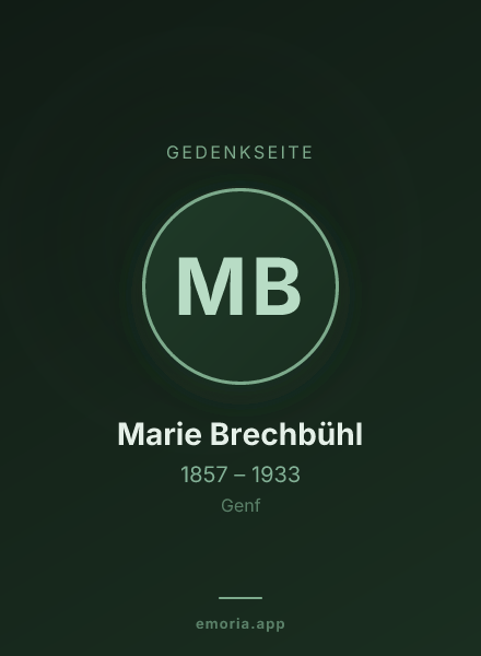 Gedenkportrait von Marie Brechbühl