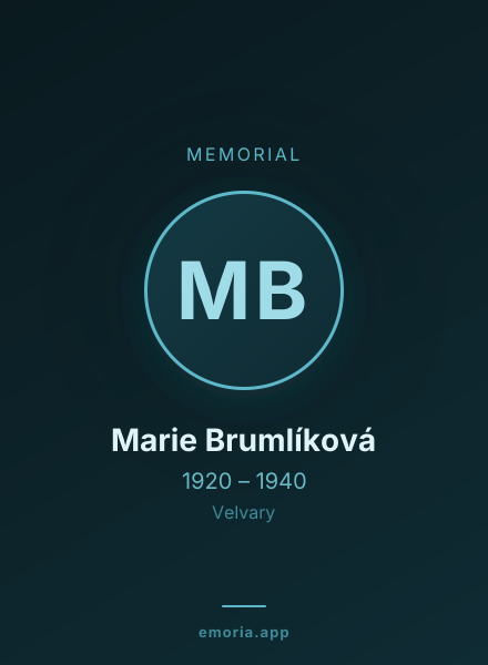 Memorial portrait of Marie Brumlíková