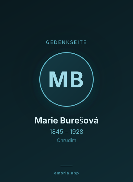 Gedenkportrait von Marie Burešová