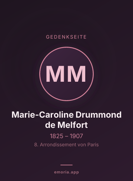 Gedenkportrait von Marie-Caroline Drummond de Melfort