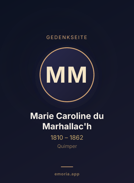 Gedenkportrait von Marie Caroline du Marhallac'h