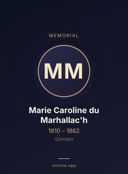 Memorial portrait of Marie Caroline du Marhallac'h