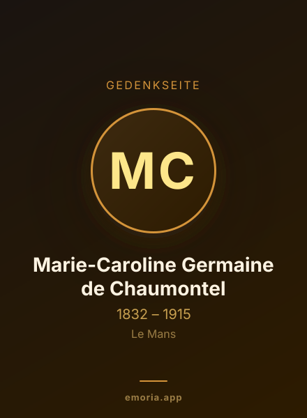 Gedenkportrait von Marie-Caroline Germaine de Chaumontel