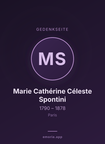 Gedenkportrait von Marie Cathérine Céleste Spontini