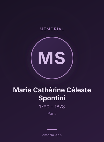 Memorial portrait of Marie Cathérine Céleste Spontini