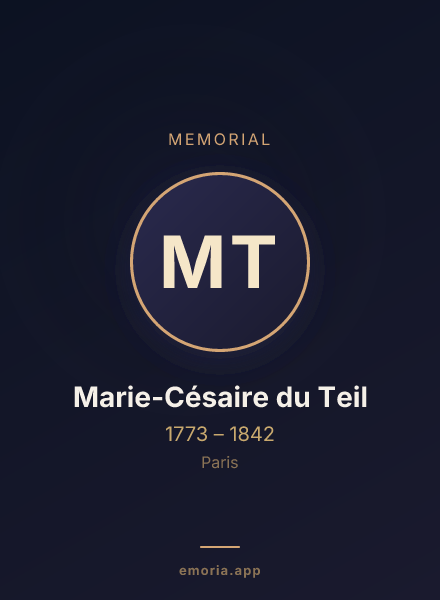Memorial portrait of Marie-Césaire du Teil