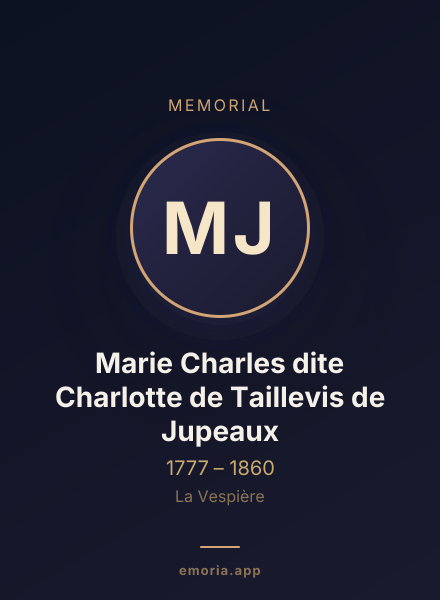 Memorial portrait of Marie Charles dite Charlotte de Taillevis de Jupeaux
