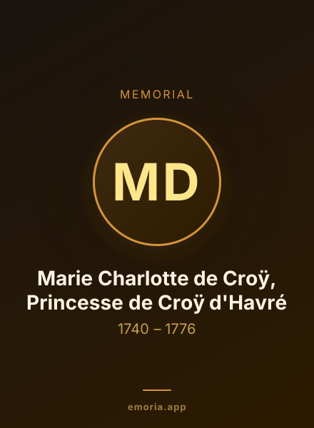 Memorial portrait of Marie Charlotte de Croÿ, Princesse de Croÿ d'Havré