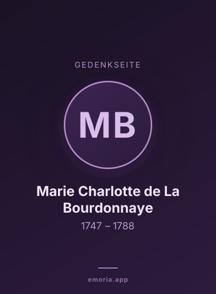 Gedenkportrait von Marie Charlotte de La Bourdonnaye