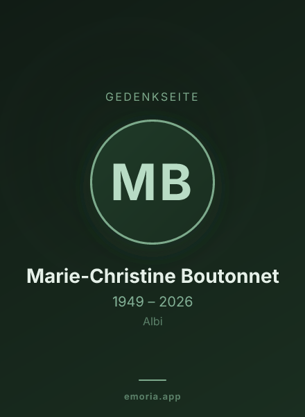Gedenkportrait von Marie-Christine Boutonnet