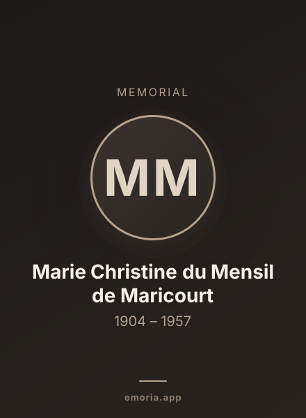 Memorial portrait of Marie Christine du Mensil de Maricourt
