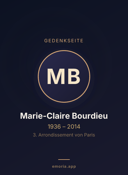 Gedenkportrait von Marie-Claire Bourdieu