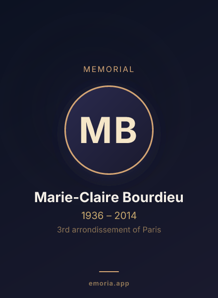 Memorial portrait of Marie-Claire Bourdieu