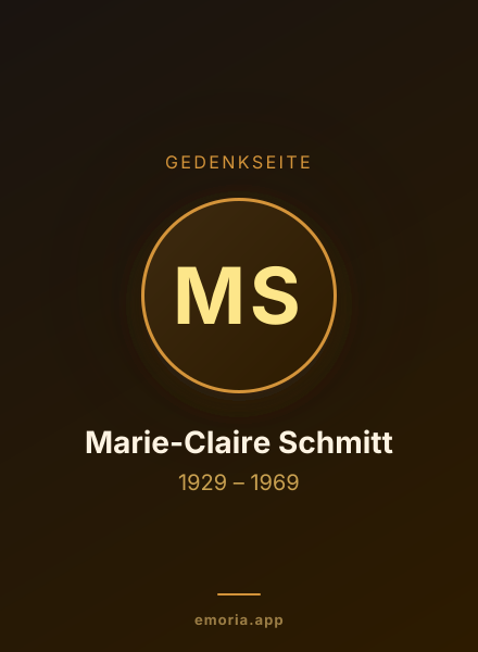 Gedenkportrait von Marie-Claire Schmitt