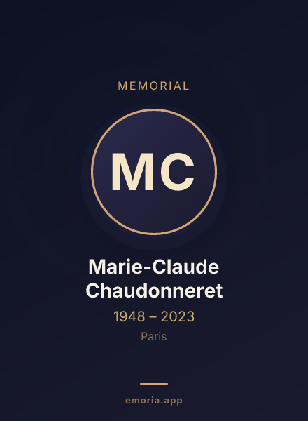 Memorial portrait of Marie-Claude Chaudonneret