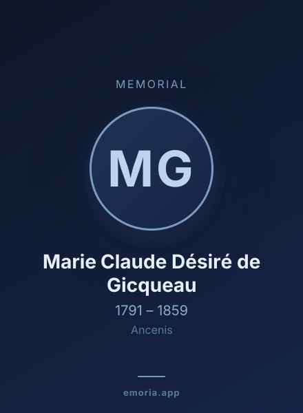 Memorial portrait of Marie Claude Désiré de Gicqueau