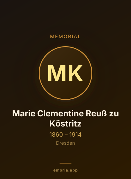Memorial portrait of Marie Clementine Reuß zu Köstritz