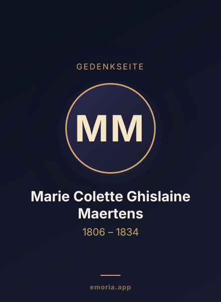 Gedenkportrait von Marie Colette Ghislaine Maertens