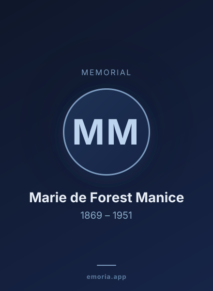 Memorial portrait of Marie de Forest Manice