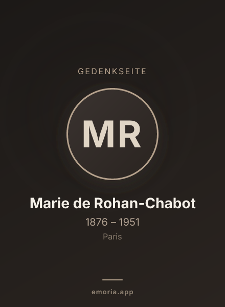 Gedenkportrait von Marie de Rohan-Chabot