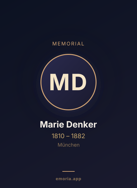Memorial portrait of Marie Denker