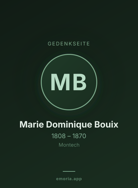 Gedenkportrait von Marie Dominique Bouix