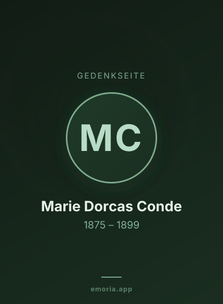 Gedenkportrait von Marie Dorcas Conde