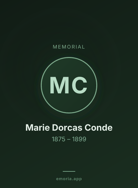 Memorial portrait of Marie Dorcas Conde