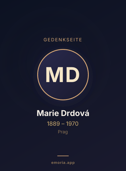 Gedenkportrait von Marie Drdová