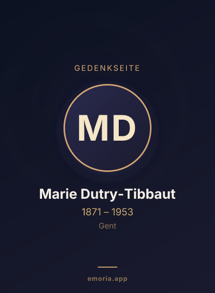 Gedenkportrait von Marie Dutry-Tibbaut