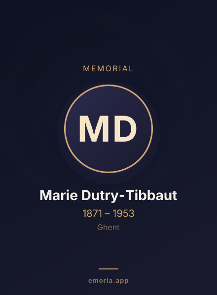 Memorial portrait of Marie Dutry-Tibbaut