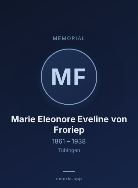 Memorial portrait of Marie Eleonore Eveline von Froriep