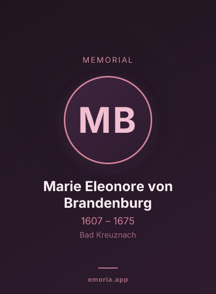 Memorial portrait of Marie Eleonore von Brandenburg
