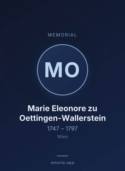 Memorial portrait of Marie Eleonore zu Oettingen-Wallerstein