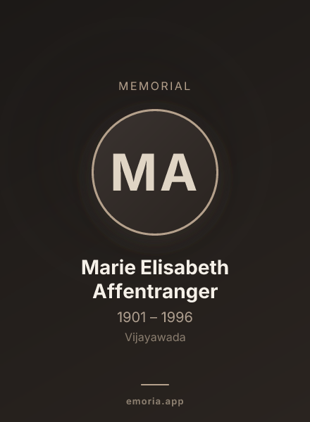 Memorial portrait of Marie Elisabeth Affentranger
