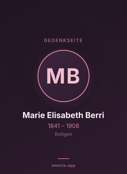 Gedenkportrait von Marie Elisabeth Berri