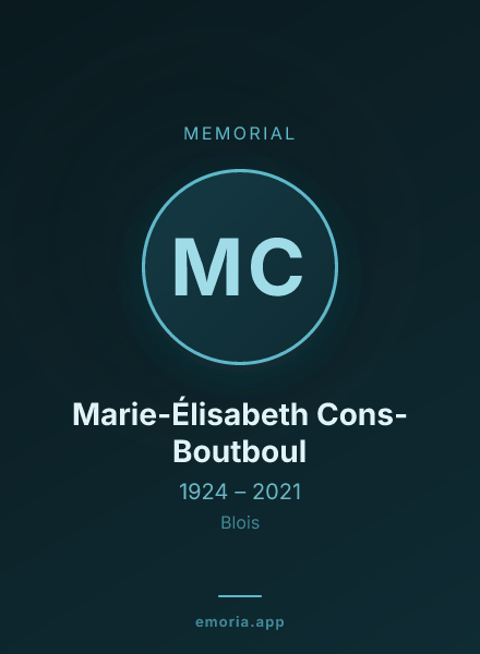 Memorial portrait of Marie-Élisabeth Cons-Boutboul