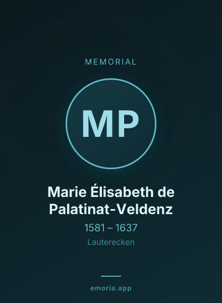 Memorial portrait of Marie Élisabeth de Palatinat-Veldenz
