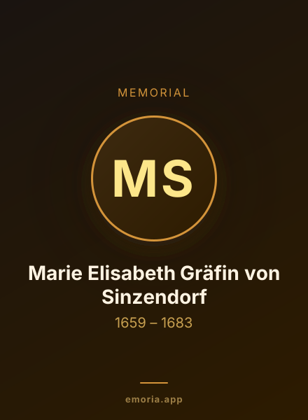 Memorial portrait of Marie Elisabeth Gräfin von Sinzendorf