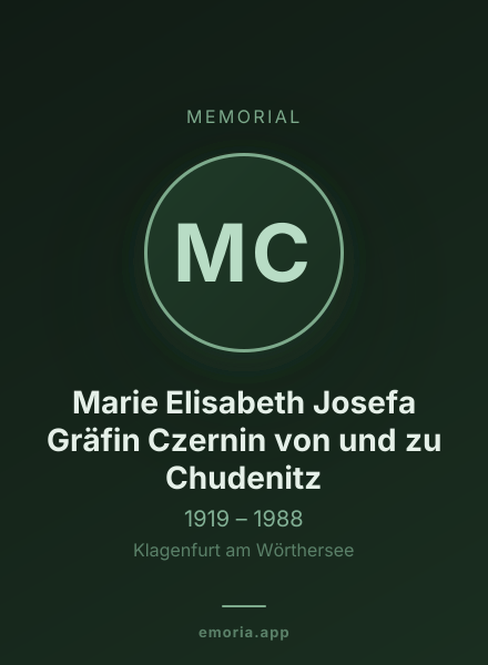 Memorial portrait of Marie Elisabeth Josefa Gräfin Czernin von und zu Chudenitz