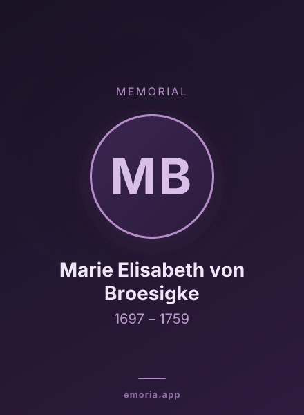 Memorial portrait of Marie Elisabeth von Broesigke