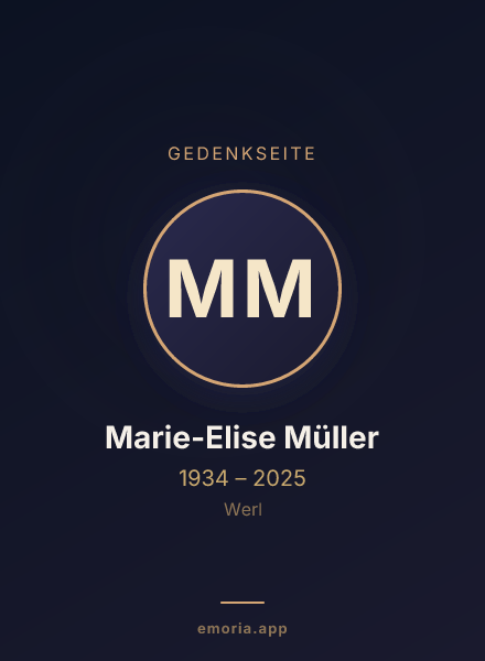Gedenkportrait von Marie-Elise Müller
