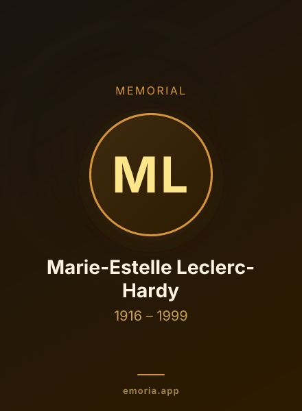 Memorial portrait of Marie-Estelle Leclerc-Hardy