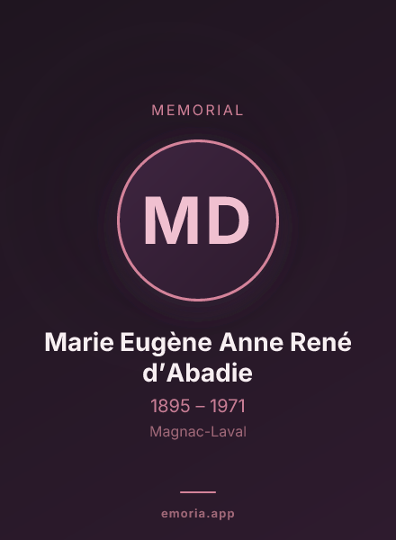 Memorial portrait of Marie Eugène Anne René d’Abadie