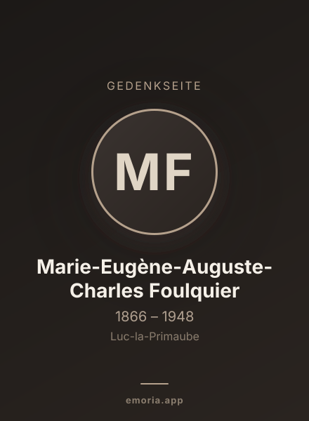 Gedenkportrait von Marie-Eugène-Auguste-Charles Foulquier