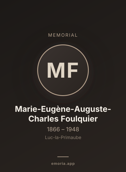 Memorial portrait of Marie-Eugène-Auguste-Charles Foulquier