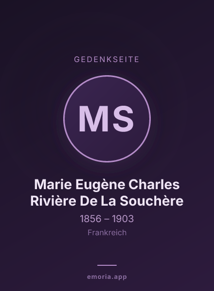 Gedenkportrait von Marie Eugène Charles Rivière De La Souchère