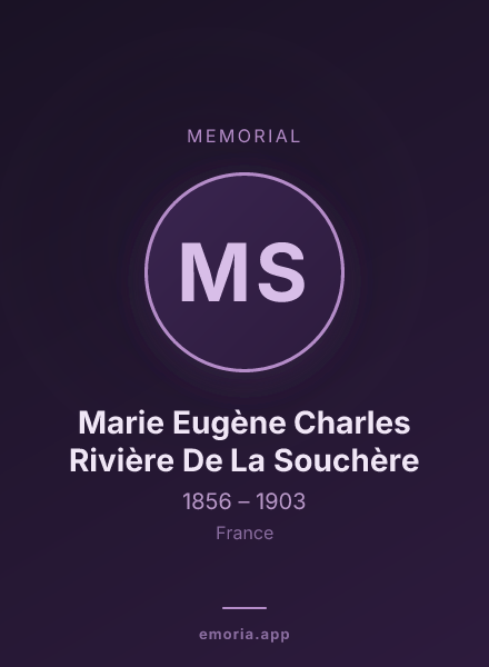 Memorial portrait of Marie Eugène Charles Rivière De La Souchère