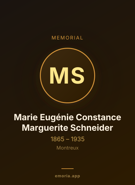 Memorial portrait of Marie Eugénie Constance Marguerite Schneider